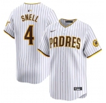 Men's San Diego Padres #4 Blake Snell White 2024 Home Limited Baseball Stitched Jersey