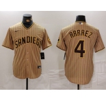 Men's San Diego Padres #4 Luis Arraez Tan Cool Base Stitched Baseball Jersey