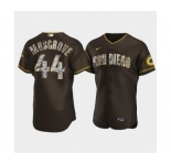 Men's San Diego Padres #44 Joe Musgrove Diamond Edition Brown Jersey