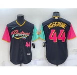 Men's San Diego Padres #44 Joe Musgrove Number Black 2022 City Connect Cool Base Stitched Jersey