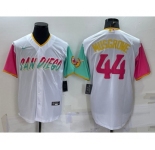 Men's San Diego Padres #44 Joe Musgrove White 2022 City Connect Cool Base Stitched Jersey