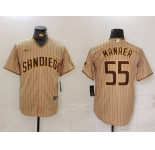 Men's San Diego Padres #55 Sean Manaea Khaki Cool Base Stitched Jersey