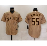 Men's San Diego Padres #55 Sean Manaea Khaki Cool Base Stitched Jerseys