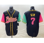 Men's San Diego Padres #7 Ha Seong Kim Black NEW 2023 City Connect Cool Base Stitched Jerseys