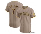 Men's San Diego Padres #7 Ha Seong Kim White Stitched MLB Cool Base Nike Brown Jersey