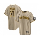 Men's San Diego Padres #71 Josh Hader Grey With Patch Cool Base Stitched Baseball Jersey