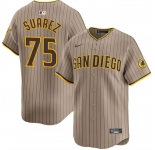 Men's San Diego Padres #75 Robert Suarez Tan 2024 Alternate Limited Stitched Baseball Jersey