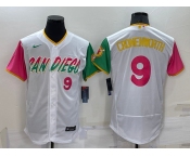 Men's San Diego Padres #9 Jake Cronenworth White Number 2022 City Connect Flex Base Stitched Jersey