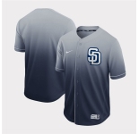 Men's San Diego Padres Blank Authentic Grey Drift Fashion MLB Baseball Jersey