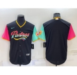 Men's San Diego Padres Blank Black 2022 City Connect Cool Base Stitched Jersey