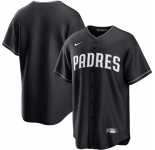 Men's San Diego Padres Blank Black Lights Out Limited Stitched Baseball Jersey