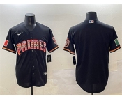 Men's San Diego Padres Blank Black Mexico Cool Base Stitched Baseball Jersey