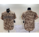 Men's San Diego Padres Blank Camo Cool Base Stitched Jersey