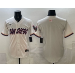 Men's San Diego Padres Blank Cream 2026 City Connect Stadium Stitched Baseball Jersey