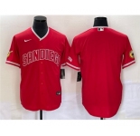 Men's San Diego Padres Blank Red Cool Base Stitched Baseball Jersey