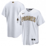 Men's San Diego Padres Blank White 2022 All-Star Cool Base Stitched Baseball Jersey