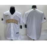 Men's San Diego Padres Blank White 2022 All Star Stitched Cool Base Nike Jersey