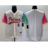 Men's San Diego Padres Blank White NEW 2023 City Connect Cool Base Stitched Jersey1