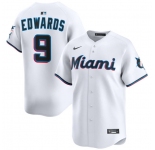 Men's Miami Marlins #9 Xavier Edwards White 2024 Home Limited Stitched Baseball Jersey
