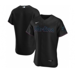 Men's Nike Miami Marlins 2020 Black Alternate Authentic Baseball Jersey