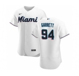 Men's Nike Miami Marlins #94 Braxton Garrett White Home 2020 Authentic Player Baseball Jersey
