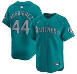 Men Seattle Mariners #44 Julio Rodr EDguez Aqua Alternate Limited Stitched Jersey