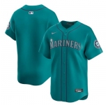 Men Seattle Mariners Blank Aqua Alternate Limited Stitched Jersey