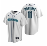 Men's Nike Seattle Mariners #11 Edgar Martinez White Home Stitched Baseball Jersey