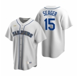 Men's Nike Seattle Mariners #15 Kyle Seager White Cooperstown Collection Home Stitched Baseball Jersey