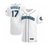 Men's Nike Seattle Mariners #17 Mitch Haniger 2020 White Home Authentic Player Baseball Jersey