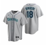 Men's Nike Seattle Mariners #18 Yusei Kikuchi Gray Road Stitched Baseball Jersey
