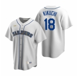 Men's Nike Seattle Mariners #18 Yusei Kikuchi White Cooperstown Collection Home Stitched Baseball Jersey