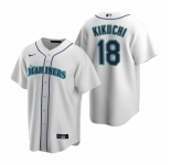 Men's Nike Seattle Mariners #18 Yusei Kikuchi White Home Stitched Baseball Jersey