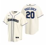 Men's Nike Seattle Mariners #20 Daniel Vogelbach Cream Alternate Stitched Baseball Jersey