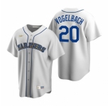 Men's Nike Seattle Mariners #20 Daniel Vogelbach White Cooperstown Collection Home Stitched Baseball Jersey