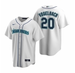 Men's Nike Seattle Mariners #20 Daniel Vogelbach White Home Stitched Baseball Jersey