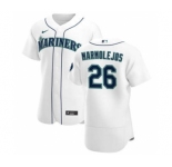 Men's Nike Seattle Mariners #26 Jose Marmolejos White Home 2020 Authentic Player Baseball Jersey