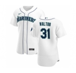 Men's Nike Seattle Mariners #31 Donovan Walton White Home 2020 Authentic Player Baseball Jersey