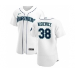 Men's Nike Seattle Mariners #38 Anthony Misiewicz White Home 2020 Authentic Player Baseball Jersey