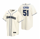 Men's Nike Seattle Mariners #51 Ichiro Suzuki Cream Alternate Stitched Baseball Jersey