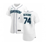 Men's Nike Seattle Mariners #74 Ljay Newsome White Home 2020 Authentic Player Baseball Jersey