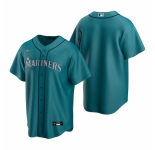 Men's Nike Seattle Mariners Blank Aqua Alternate Stitched Baseball Jersey