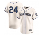 Men's Seattle Mariners #24 Ken Griffey Jr. Cream Cool Base Jersey