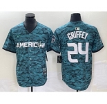 Men's Seattle Mariners #24 Ken Griffey Teal 2023 All Star Cool Base Stitched Jersey1