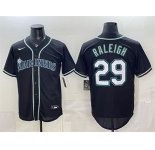 Men's Seattle Mariners #29 Cal Raleigh 2026 Fashion Replica Black Out Stitched Baseball Jersey