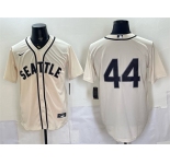 Men's Seattle Mariners #44 Julio RodrÃguez Cream Alternate Stitched Baseball Jersey