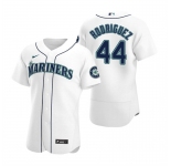 Men's Seattle Mariners #44 Julio Rodríguez White Flex Base Stitched Jersey