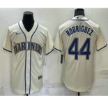 Men's Seattle Mariners #44 Julio Rodriguez Cream Stitched MLB Cool Base Nike Jersey