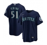 Men's Seattle Mariners #51 Ichiro Suzuki Navy Cool Base Stitched Baseball Jersey