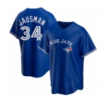 MEN'S TORONTO BLUE JAYS #34 KEVIN GAUSMAN ROYAL ALTERNATE JERSEY